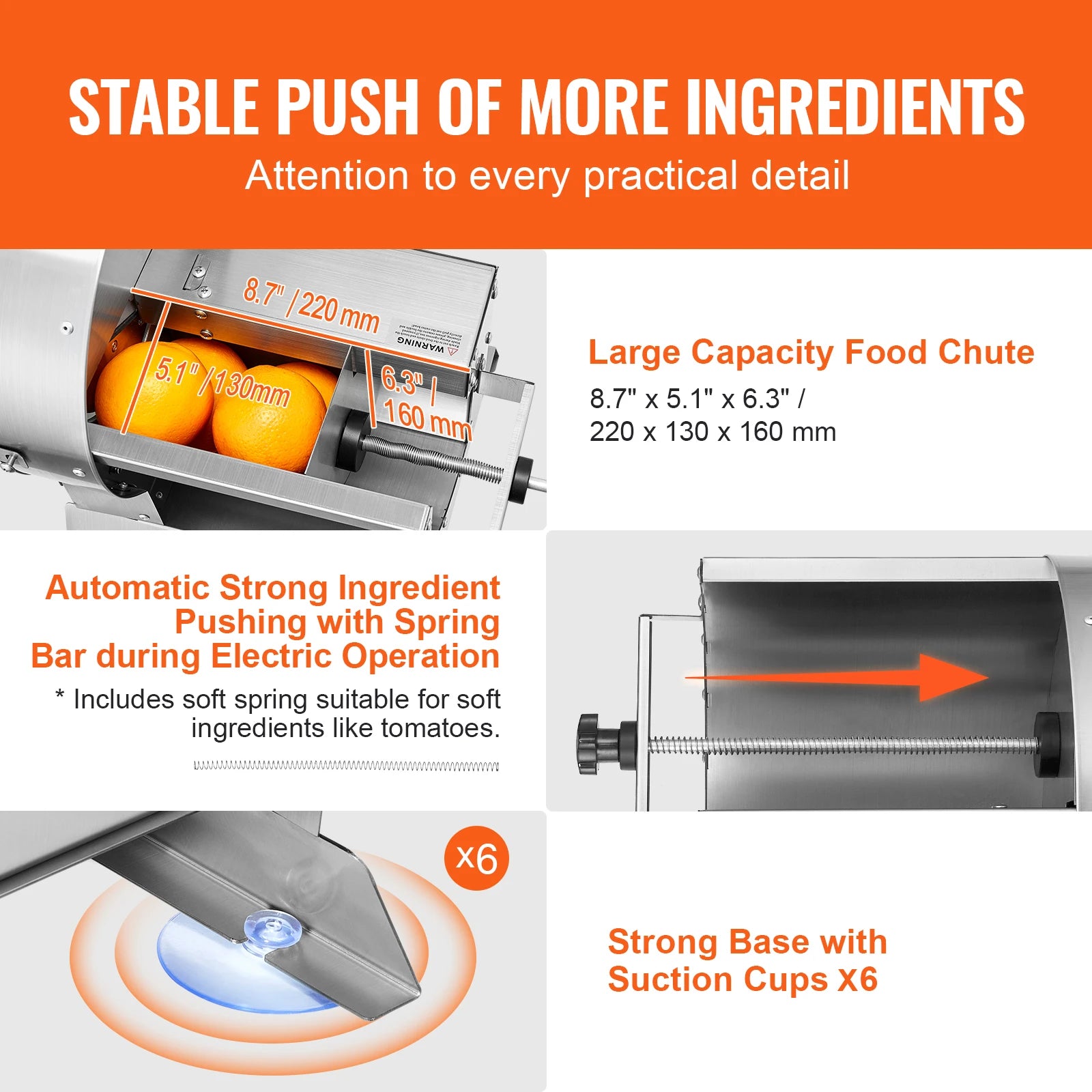 SucceBuy Electric Vegetable Slicer 0-0.5"/0-12mm Thickness Adjustable Commercial Slicer Machine Convertible to Manual FoodCutter