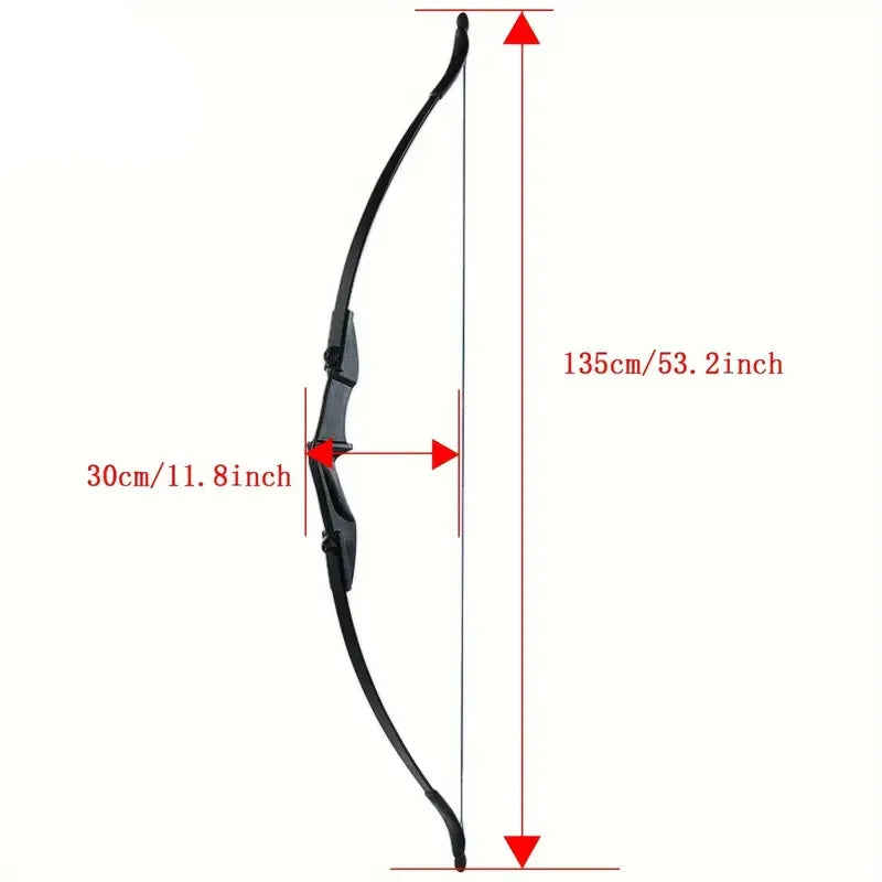 40Lbs Archery Bow Takedown Recurve Bow Hunting Black Long Bow for Beginner Right Left Hand Outdoor Shooting Target Practice
