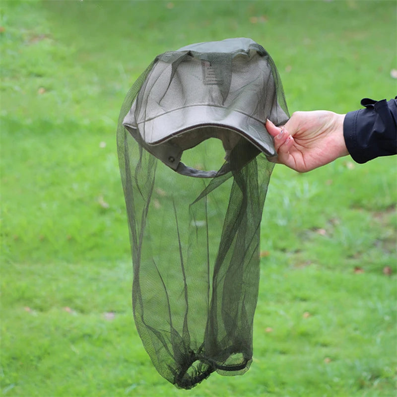 Fishing Anti Mosquito Insect Hat Fishing Hat Bug Mesh Head Net Face Protector Camping Sunshade Hats Outdoor Travel Camping 2030