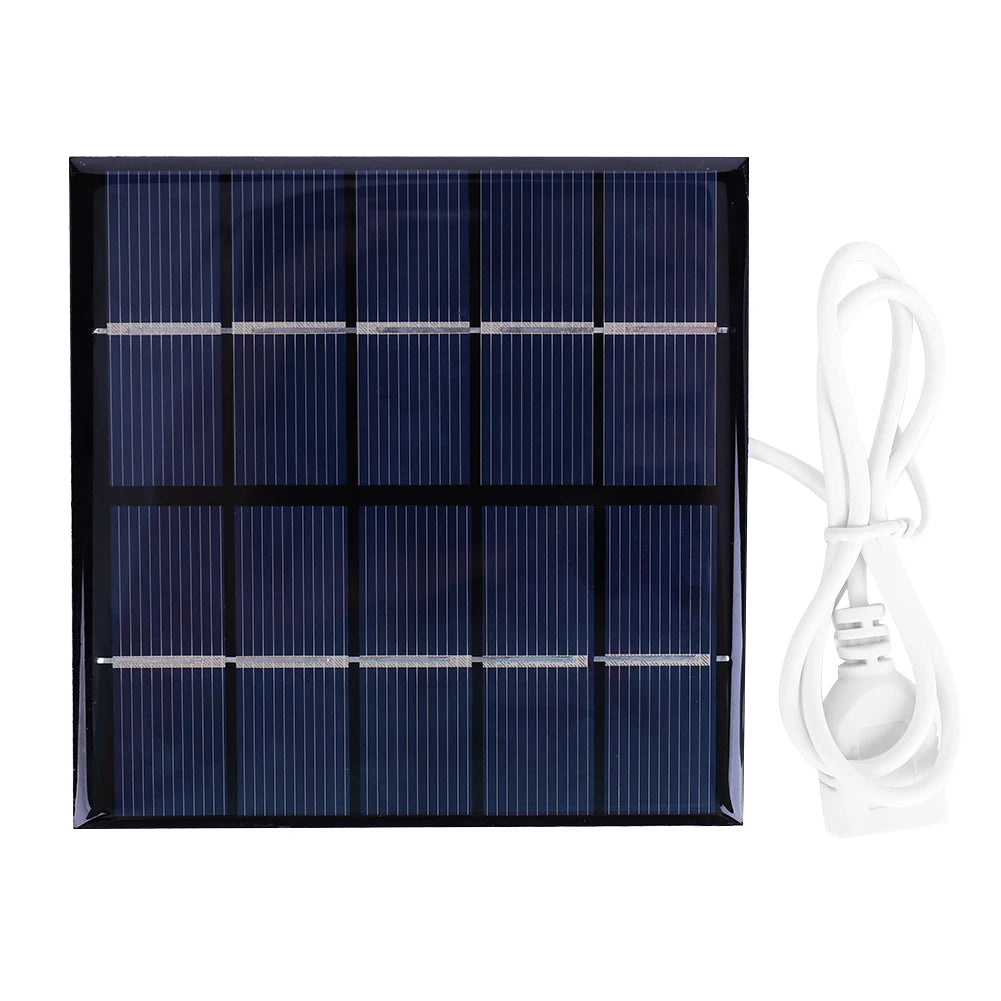 5V 240MA Solar Panel 5W Output USB Outdoor Portable Solar System For Low Power Products Cell Mobile Phone Chargers Electric Fan