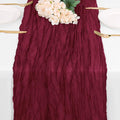 Burgundy Table Runner Cheesecloth Gauze Rustic Boho Cheese Cloth Table Runner Wedding Bridal Shower Birthday Party Decorations