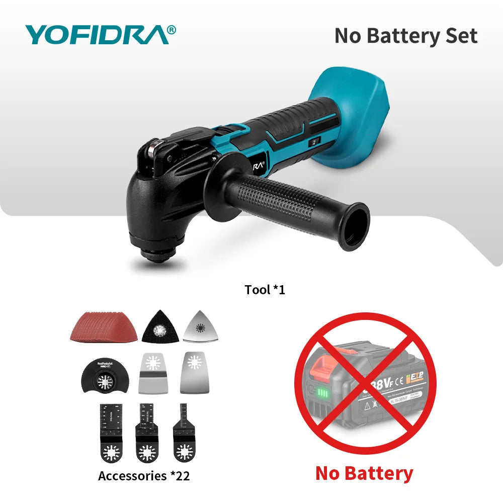 Cordless Oscillating Multi function Tool 6 Gears Adjustable Rechargeable Renovator Trimmer Shovel For Makita 18V Battery Pin