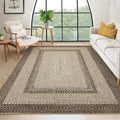 Vintage Area Rug Floral Distressed Non-Slip Low Pile Stain Resistant Machine Washable Carpet for Living Room Bedroom Office