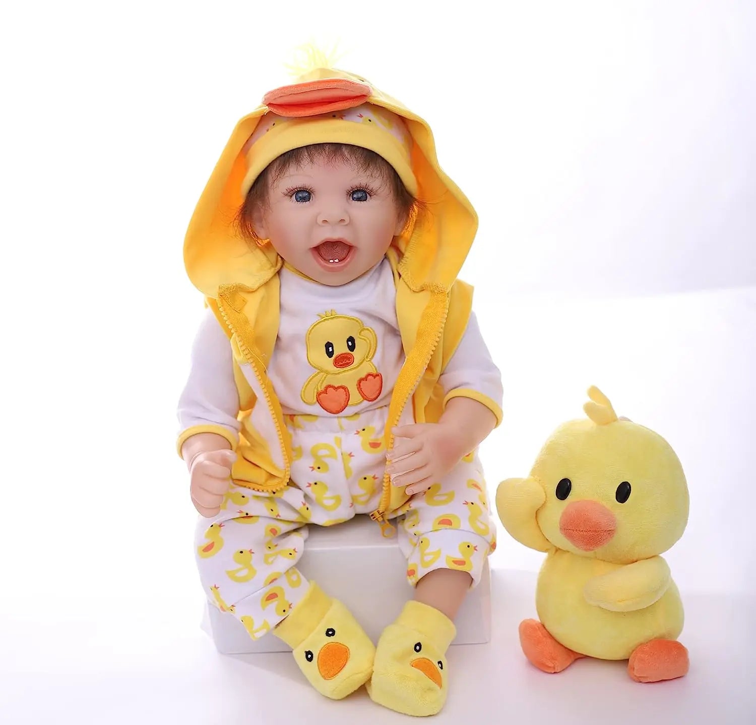 24 Inch 60cm Reborn Toddler Dolls for Girls Realistic Soft Silicone Vinyl Simulation Lifelike Doll Collectible Toy