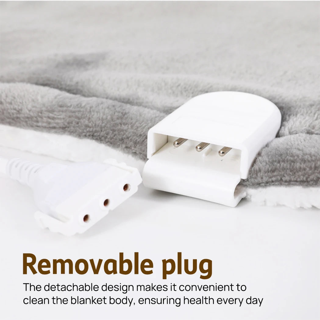 PORIYA Electric Heated Throw Heated Blanket Warm Washable Flannel Heating Blanket