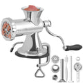 SucceBuy Manual Meat Grinder 304 Stainless Steel Hand Meat Grinder w/ Suction Cup&Steel Table Clamp Meat Mincer Sausage Maker