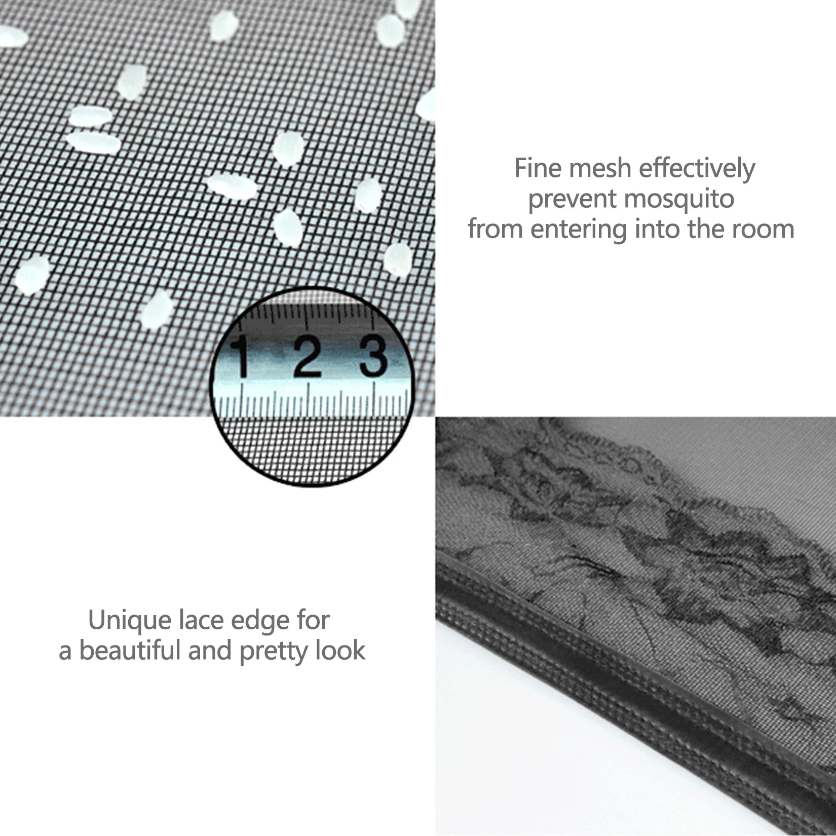 Large Magic Curtain Door Mesh, Magnetic, Mosquito, Fly, Bug, Insect Net, Screen Barrier