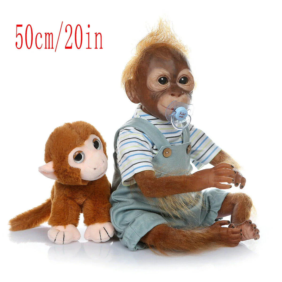 Reborn Monkey Dolls Realistic Reborn Dolls Boys 21inch 52cm Soft Silicone Vinyl Newborn Baby