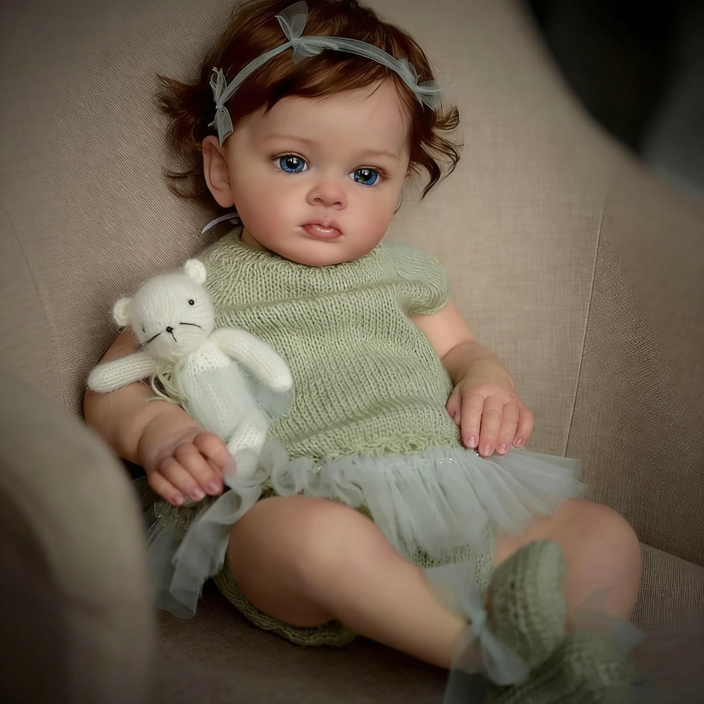 Lifelike Reborn Baby Doll Girl 55cm Handmade Realistic Newborn Baby Doll Soft Silicone Vinyl Reborn Toddler Doll