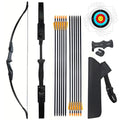 40Lbs Archery Bow Takedown Recurve Bow Hunting Black Long Bow for Beginner Right Left Hand Outdoor Shooting Target Practice