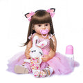 22" Reborn Doll Full Body Silicone vinyl Realistic Handmade Reborn Baby Doll Toy Gift