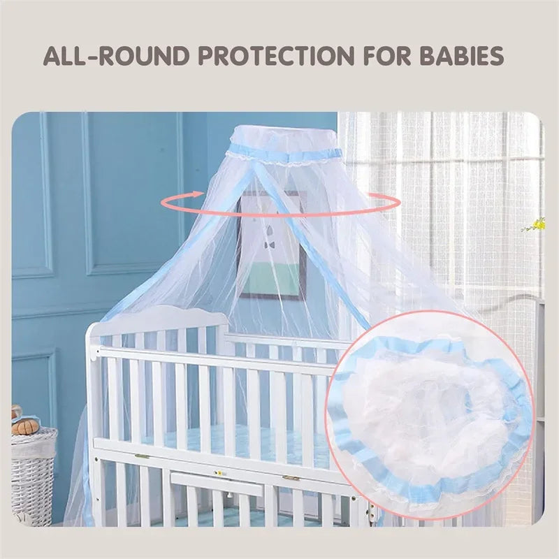 Universal Netting Mosquito Net Foldable Infant Canopy Round Bed Canopy Mosquito Net For Baby Summer Baby Crib Net Crib Dome NEW