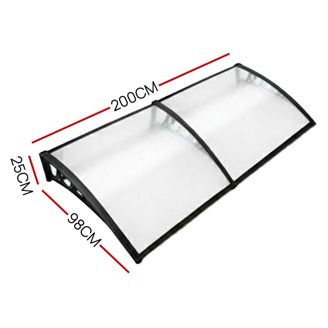 PORIYA Window Door Awning Outdoor Balcony Door Canopy Shelter Rain Cover Wind Shield