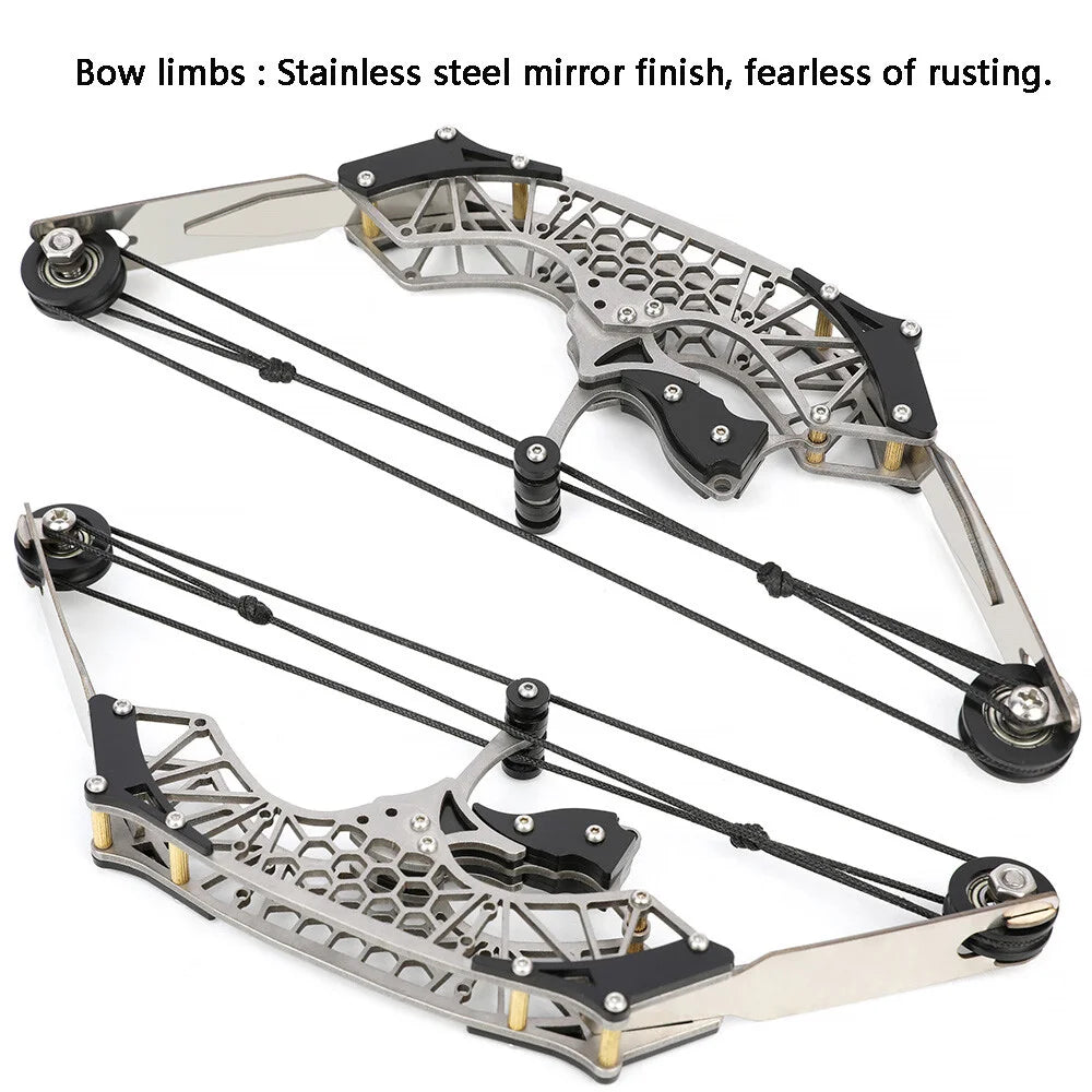 7.9" Archery Compound Bow and Arrow Set - RH/LH Training Bow for Outdoor Hunting Shooting, Ideal Archery Gift