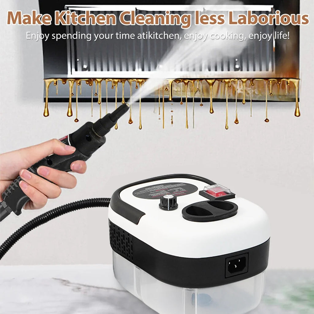 PORIYA 15/28pcs 2500W Steam Cleaner Car Kitchen Portable Handheld High Pressure Steamer