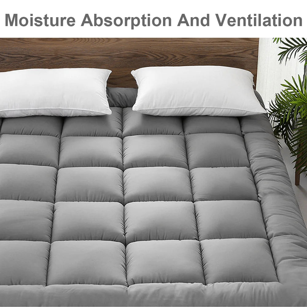 Bed Pillowtop Mattress Topper Mat Pad Protector Covers Single Double Queen King Size