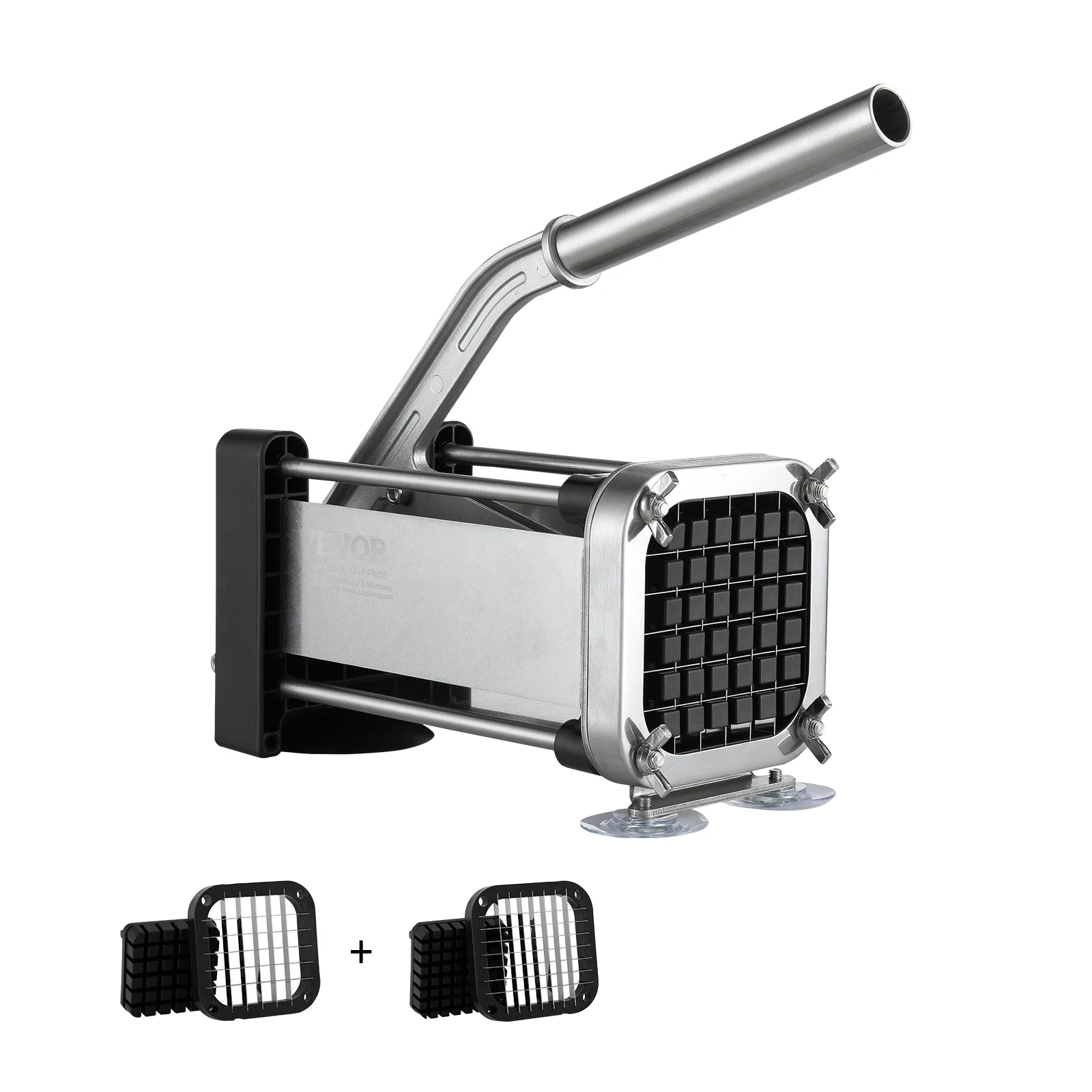 SucceBuy French Fry Cutter Potato Slicer 1/2 3/8 1/4In Stainless Steel Blades for Potato French Fries Cucumber Vegetables Carrot