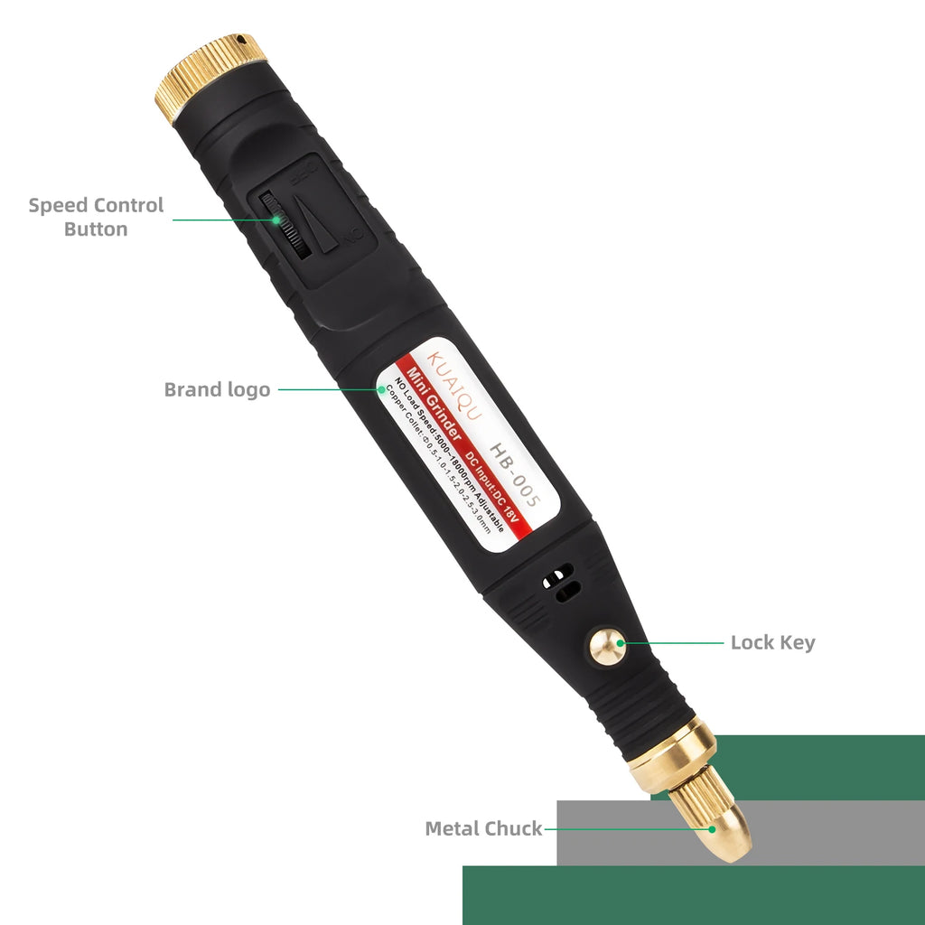 KUAIQU Variable Speed Mini Grinder Set Power Supply Charging Electric Drill Engraving Pen Rotary Tools Kit For Polished Carving