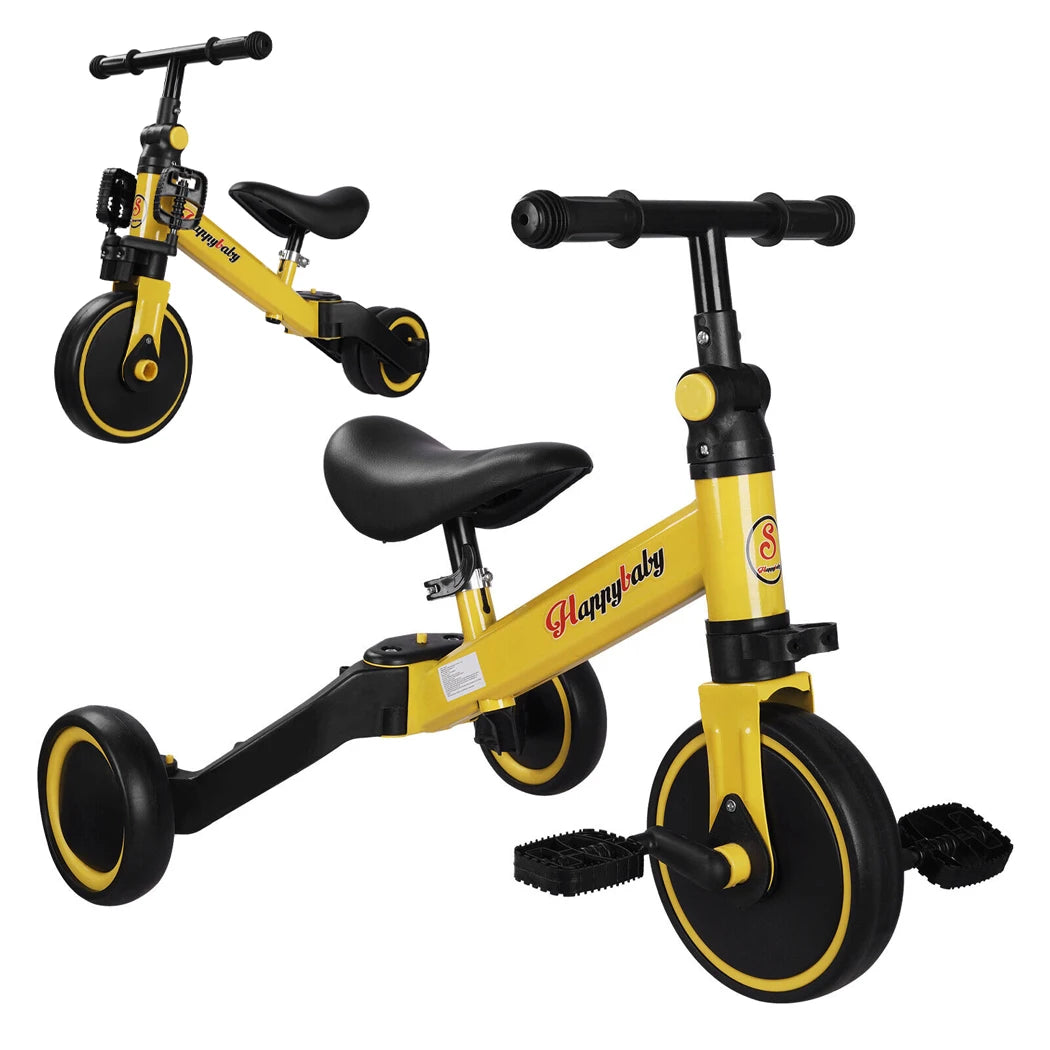 3 in1 Toddler Kid Ride on Toy Balance Bike Scooter Tricycle 1.5-4 Years Push Car