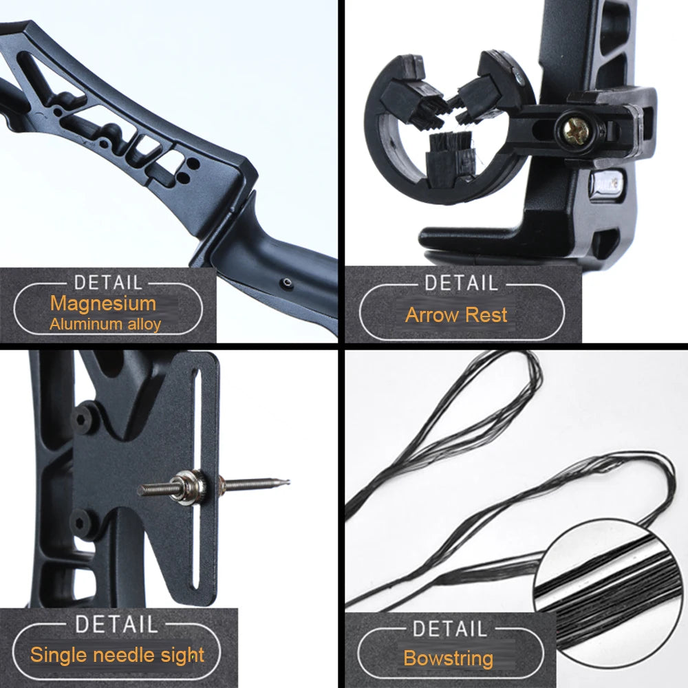 Hunting Bow Take-down Bow for Shooting Archery Recurve Bow with Aiming Point Outdoor Sports Shooting 20/30/40/50lbs