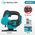 YOFIDRA 3800RPM Brushless Electric Jig Saw Infrared Laser Curve Saw Woodworking Tool With Saw Blade For Makita 18V Battery pin