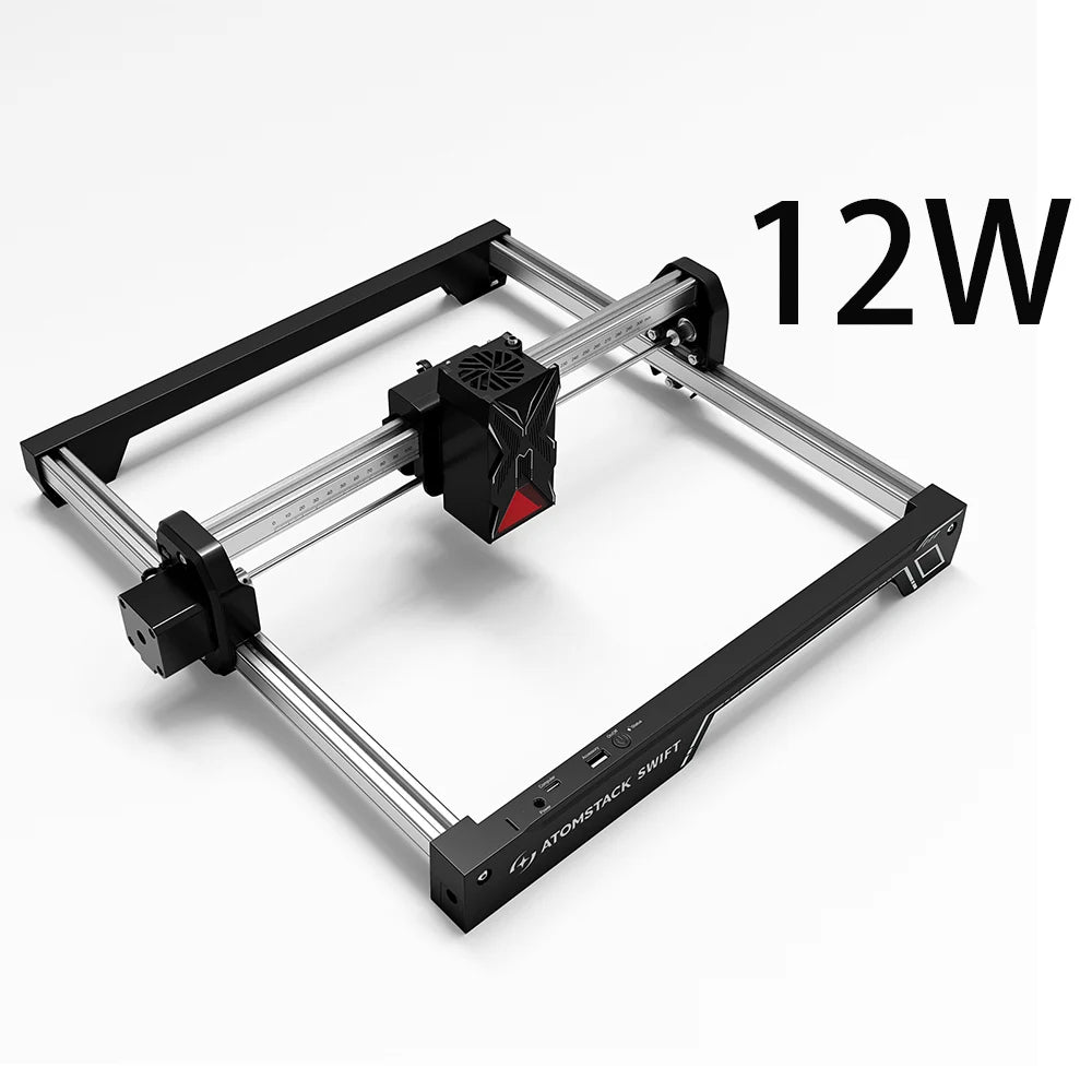 ATOMSTACK SWIFT Portable Laser Engraving Machine 12W 7W Laser Engraver Wood working Tools Diy Dog tags Acrylic Metal 300*300mm