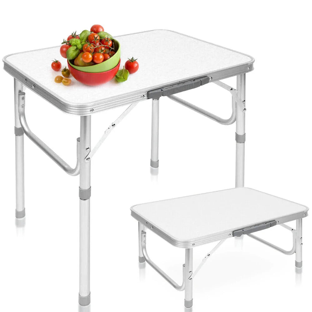 Folding Camping Table Aluminium Portable Picnic Outdoor Foldable Desk with Adjustable Leg