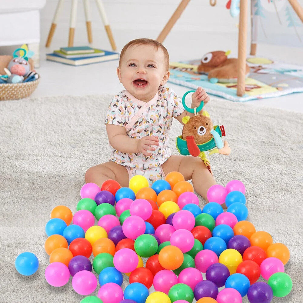 100/200 PCS Ocean Balls Ball Pit Kids Baby Play Tent Plastic Soft Toy Colourful Play Fun Safety