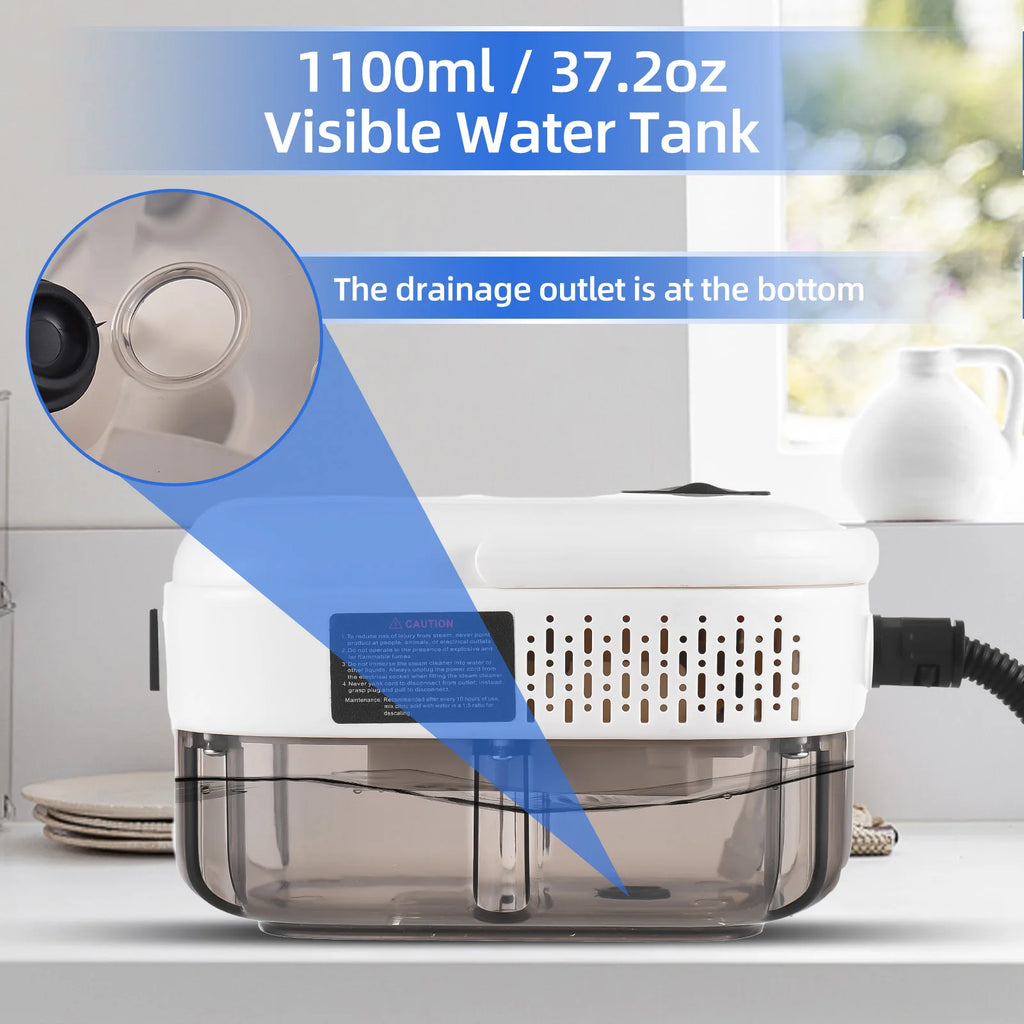 2500W High Pressure Steam Cleaner High Temperature Pressurized Steam Cleaning Machine 1100ml 3 Bar Handheld Steam Cleaners