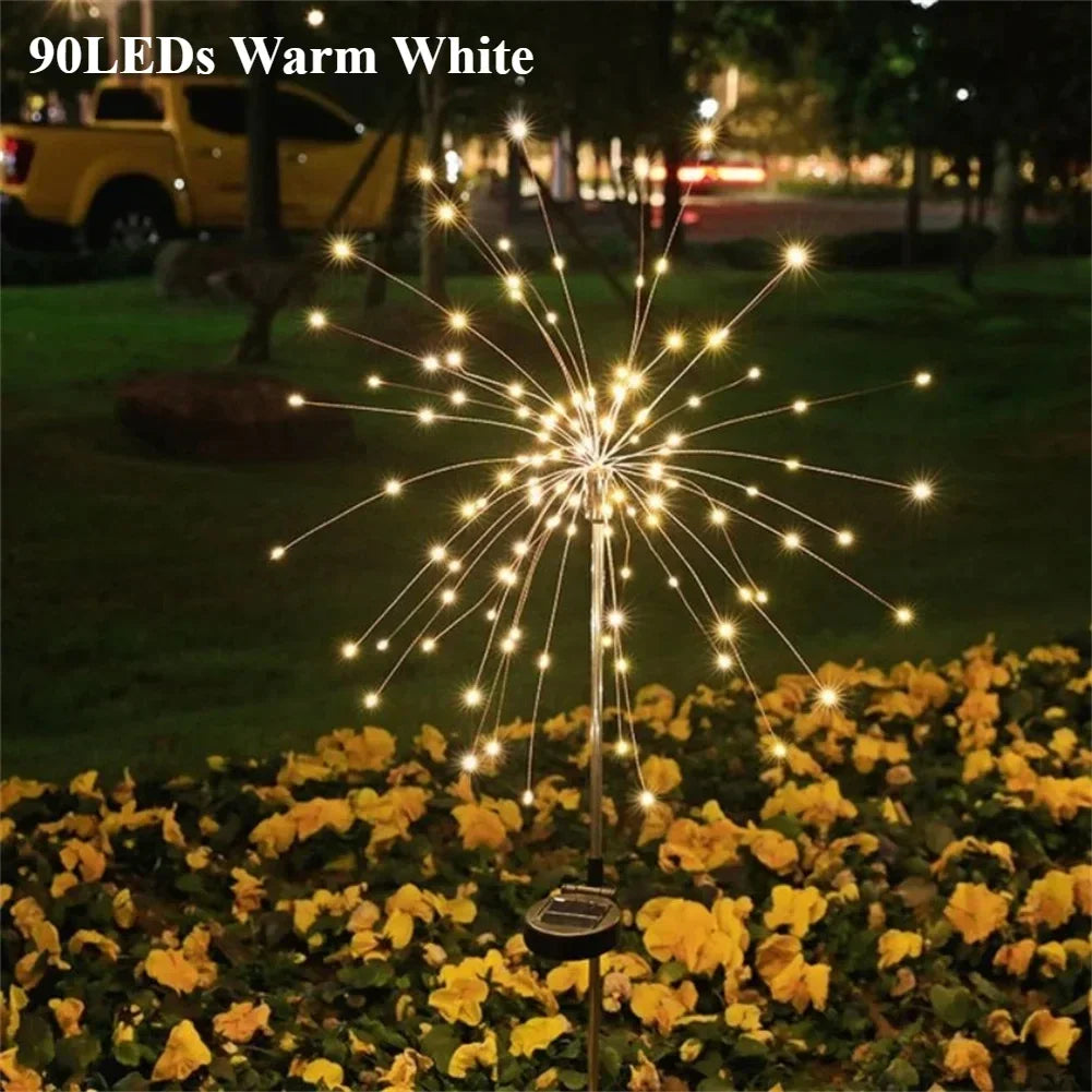 Solar Fireworks Light 90/150 LED Waterproof Garden 8 Modes Fairy String Lamp Christmas Solar Light For Outdoor Holiday Decor