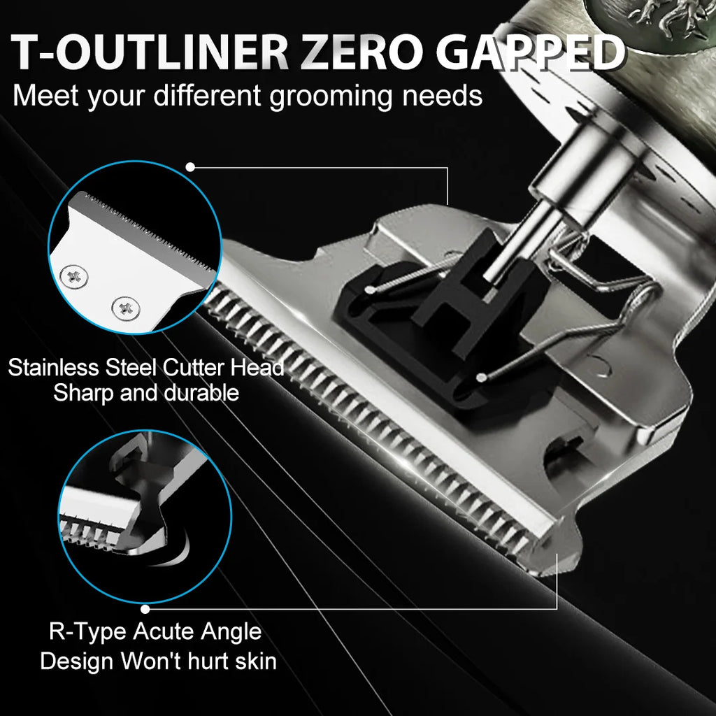 SEJOY USB Rechargeable Hair Clipper Cordless, Metal Body Dragon Design Hair Trimmer for Men,Professional Haircut Kit Hairstyling