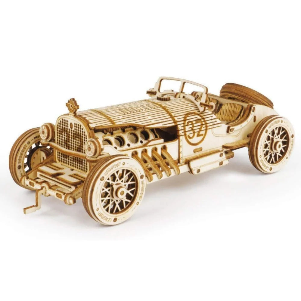 Robotime Rokr Classic Car 3D Wooden Puzzle Train Army Jeep Heavy Truck Vintage Car 1:15 Scale Model Building Kits for Kids