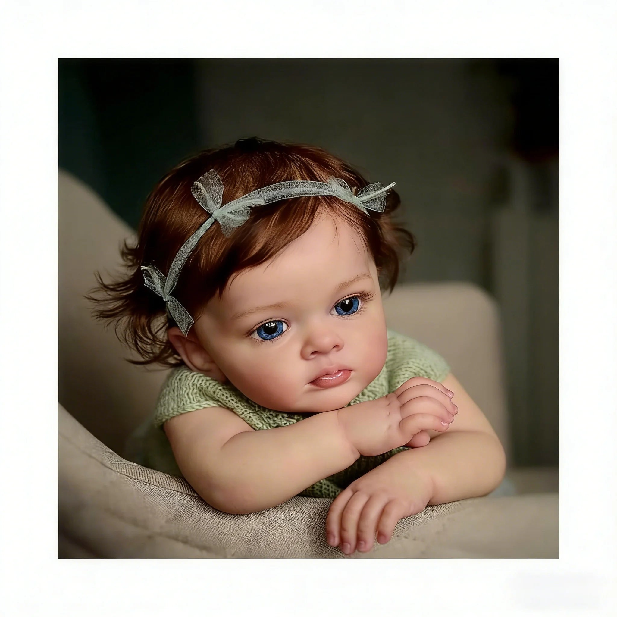 Lifelike Reborn Baby Doll Girl 55cm Handmade Realistic Newborn Baby Doll Soft Silicone Vinyl Reborn Toddler Doll