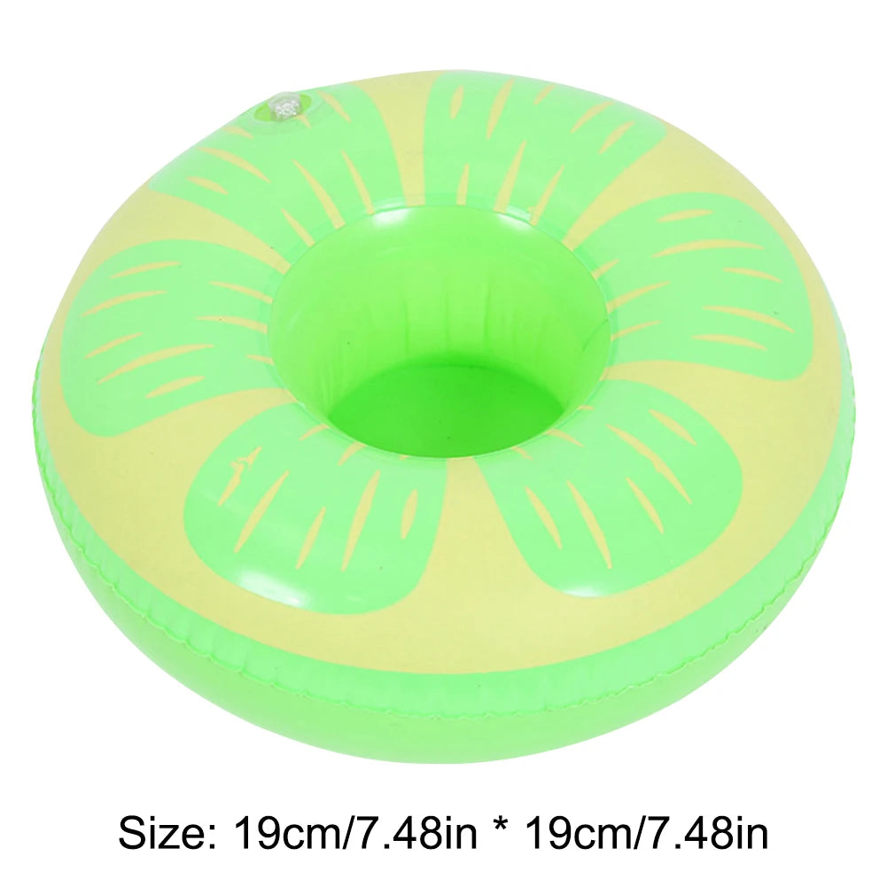 Float Beer Drink Tray Inflatable Swimming Pool Drink Cup Stand Cooler Table Party Supplies Gift for Family Friends