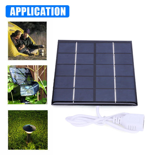 1.2W Solar Panel Charger USB Output Polycrystalline Mobile Power Supply Lightweight Courtyard Lighting for Charger 3.7 Batteries
