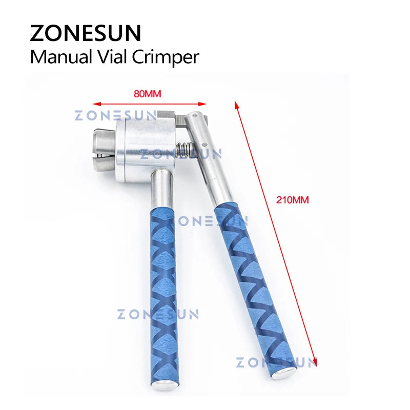 ZONESUN ZS-PBC1 Stainless Steel Portable Crimper Vial Sealer Perfume Bottle Sealing Machine Manual Capper Capping Machine Tools