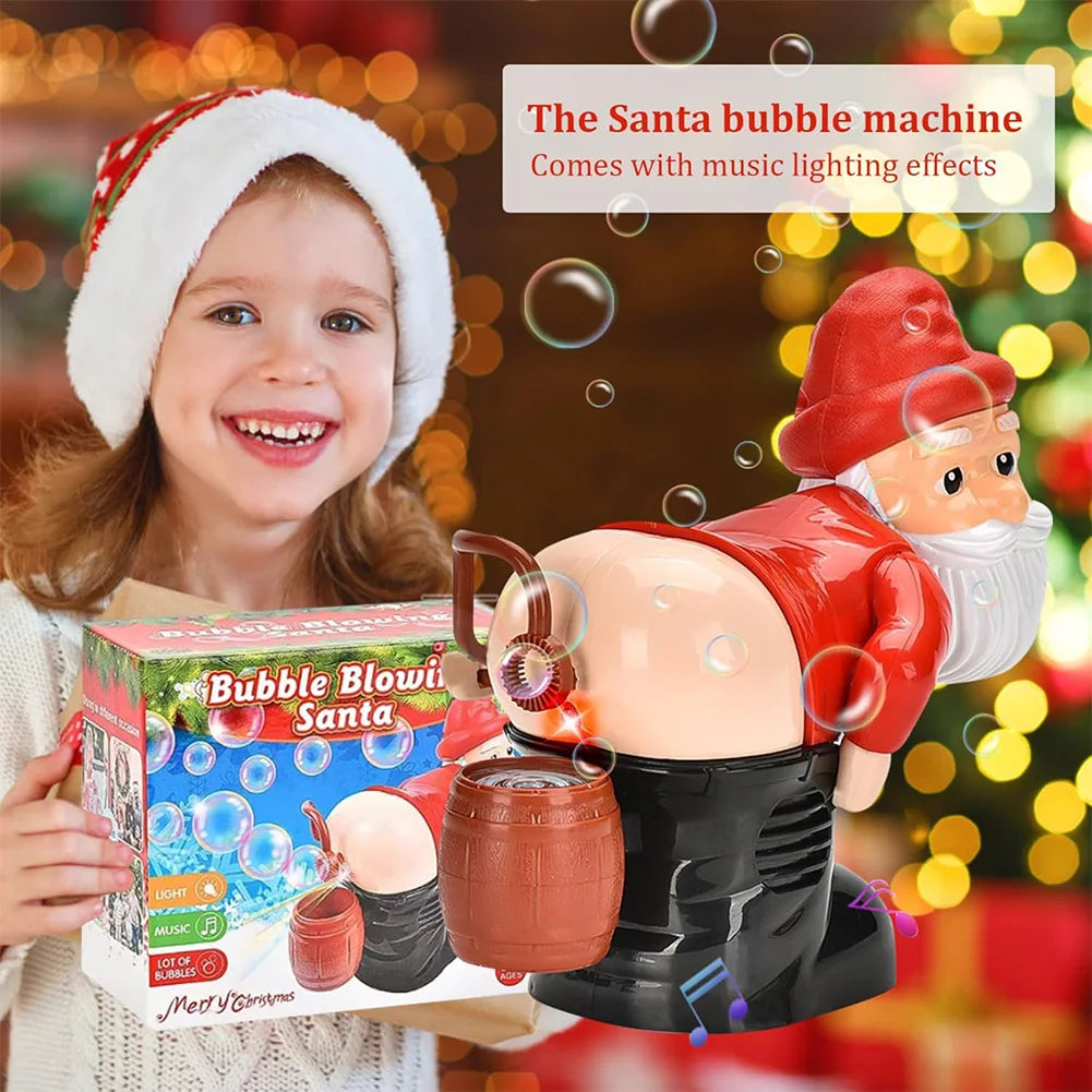 Santa Claus Bubble Machine Christmas Gnomes Bubble Machine Funny Bubble Blower Automatic Fart Bubble Blower Toy Party Favors
