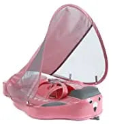 Mambobaby Float with UPF50+ Sun Canopy and Tail Non-Inflatable Baby Swimming Float Swim Trainer Pool Toy for Baby 3-24 Monthso