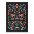 Washable Rugs for Living Room, Low Pile Floral Area Rug, Indoor Soft Carpet, Indoor Foldable Floor Mat for Bedroom, Dining Room
