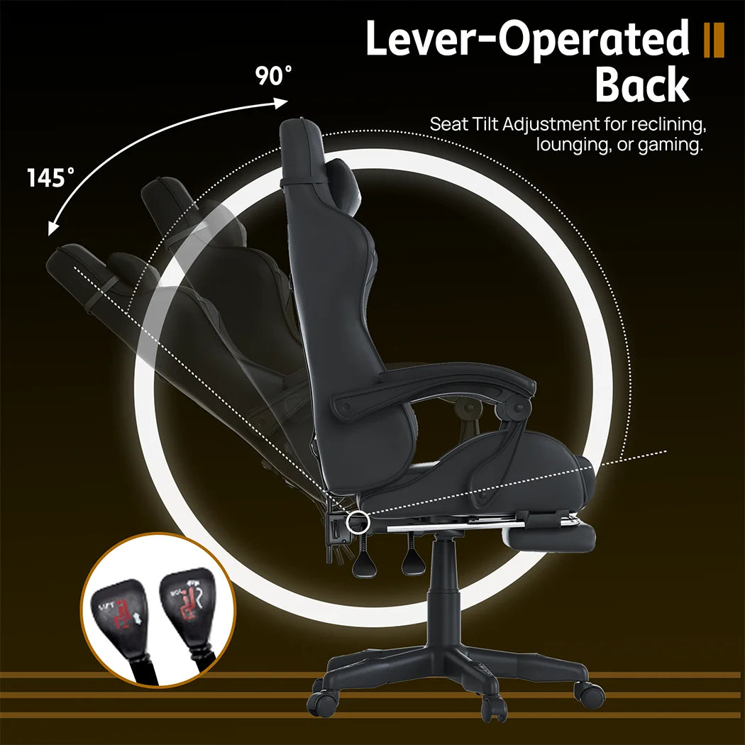 Gaming Chair Office Computer Seating Racing PU Executive Racer Recliner Chair