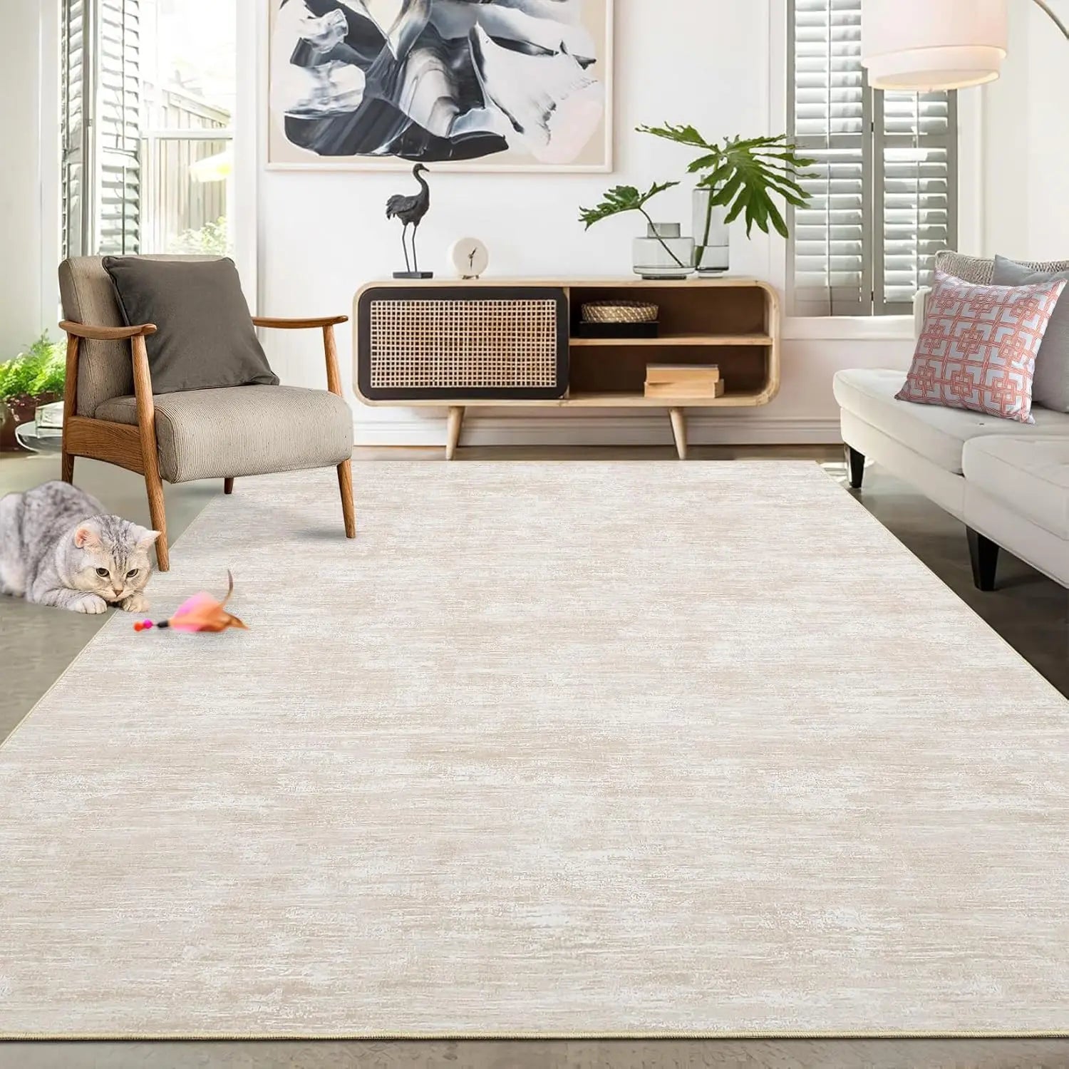 Boho Washable Rugs for Entryway Floral Area Rug for Bedroom, Non Slip ,Soft Indoor Carpet forLiving Room Kitchen Laundry Foyer