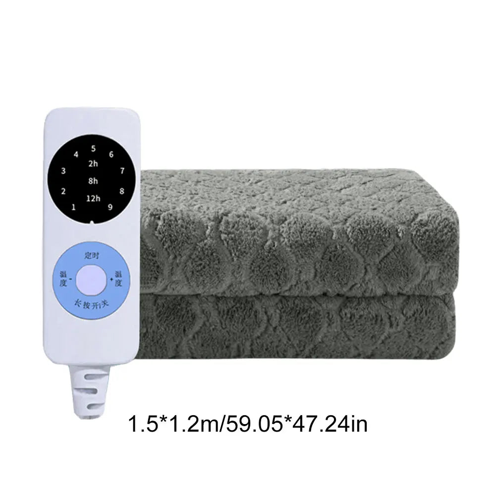 Intelligent Electric Heated Blanket Portable Smart Body Warmer Single Double Velvet Plush for Home Office Bedroom Camping ﻿
