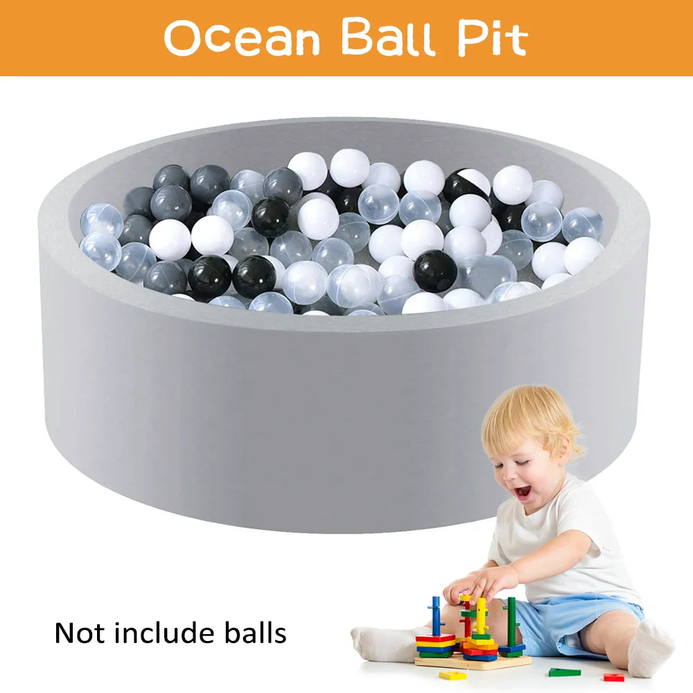 90X30cm Ocean Ball Pit Soft Baby Kids Play Pit Paddling Foam Pool Barrier Toy