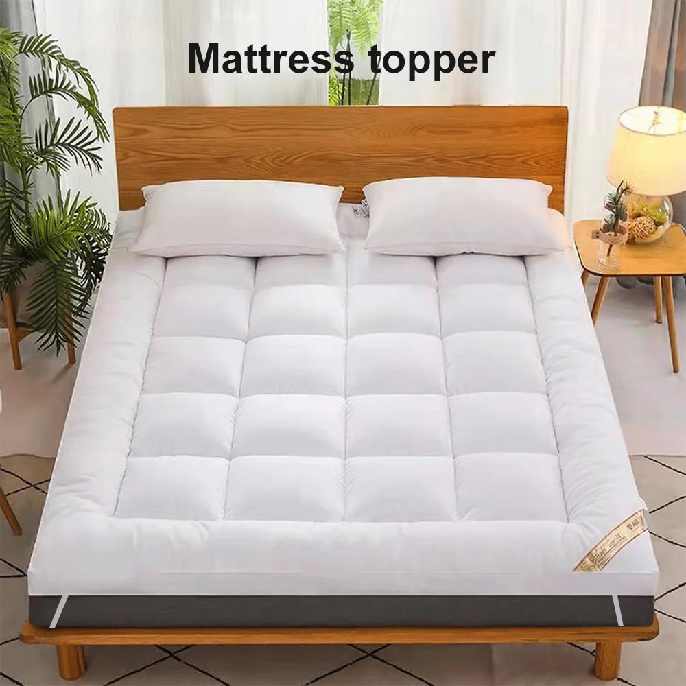 Bed Pillowtop Mattress Topper Mat Pad Protector Covers Single Double Queen King Size