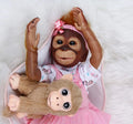 Reborn Monkey Dolls Realistic Reborn Dolls Girls 21inch 52cm Soft Silicone Vinyl Newborn Baby