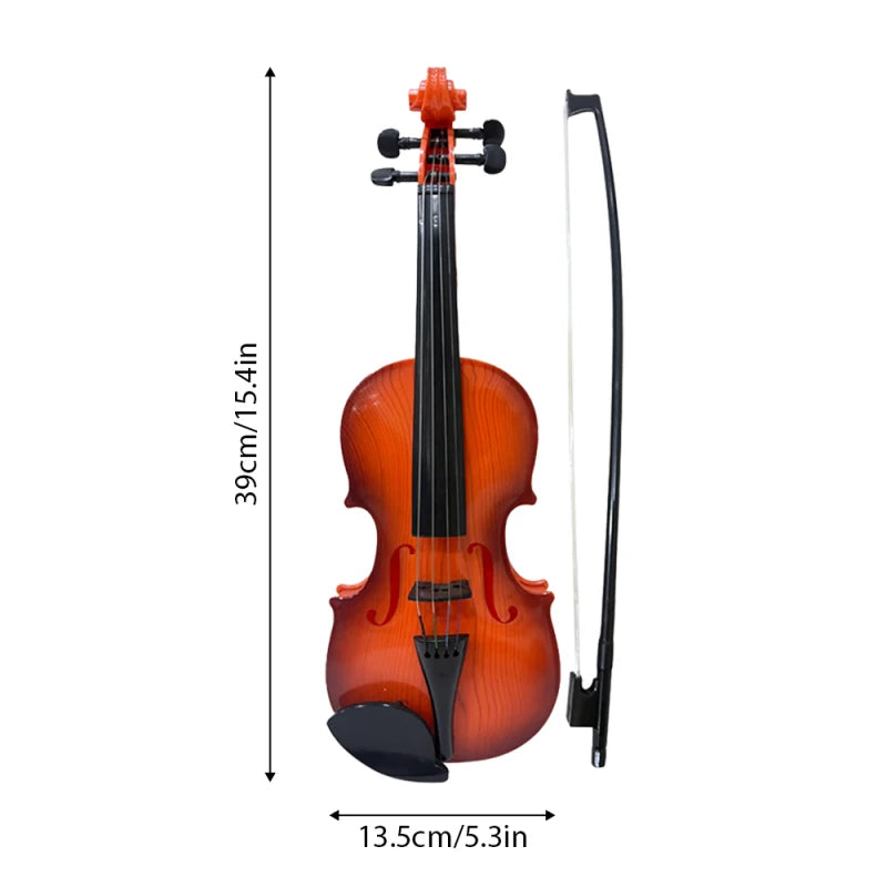 Simulated Violin Music Practice Violin Violin Kit Musical Instrument Performance Props Gifts Adjustable Strings for Beginners