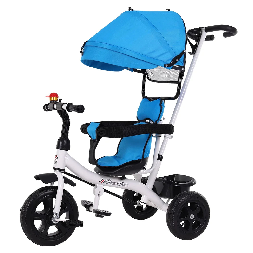 4 In 1 Tricycle Bike Trike Baby Prams Kids Stroller Toddler Ride-On Toy Gift AAA