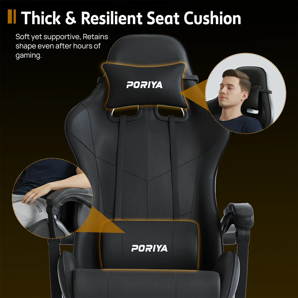 Gaming Chair Office Computer Seating Racing PU Executive Racer Recliner Chair