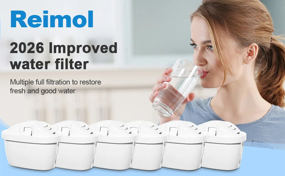 Reimol 2025 New Water Filter Cartridges, Replacement for Brita Maxtra+ & Maxtra Pro, Compatible with Brita Jugs and Kettles