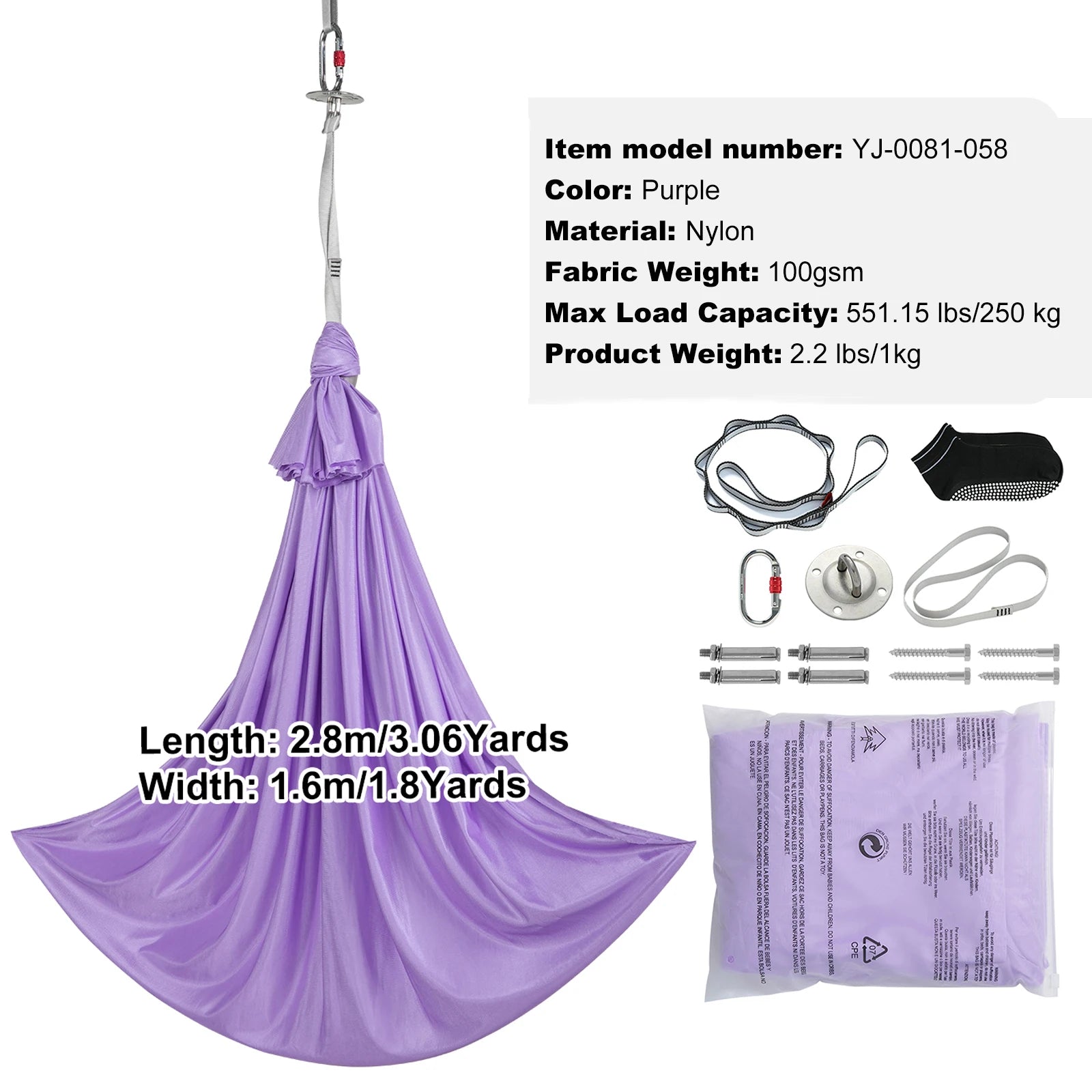 SucceBuy Sensory Swing for Kids3.1Yards Therapy Swing for Child w/Special Needs Cuddle Swing for Child w/ Autism ADHD Aspergers